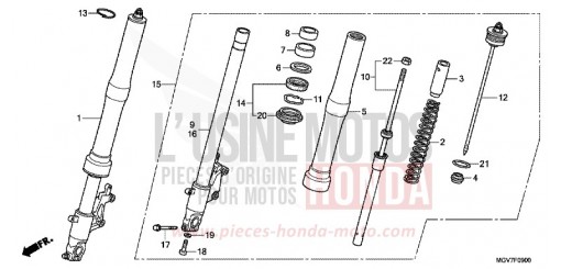 FRONT FORK CBR600FB de 2011